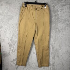 Lauren Ralph Lauren Pants Womens‎ 8 Khaki Tan Stretch Pleated Chino Trousers